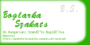 boglarka szakats business card